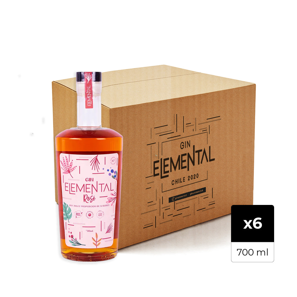 Caja de 6 botellas Gin Elemental Rose