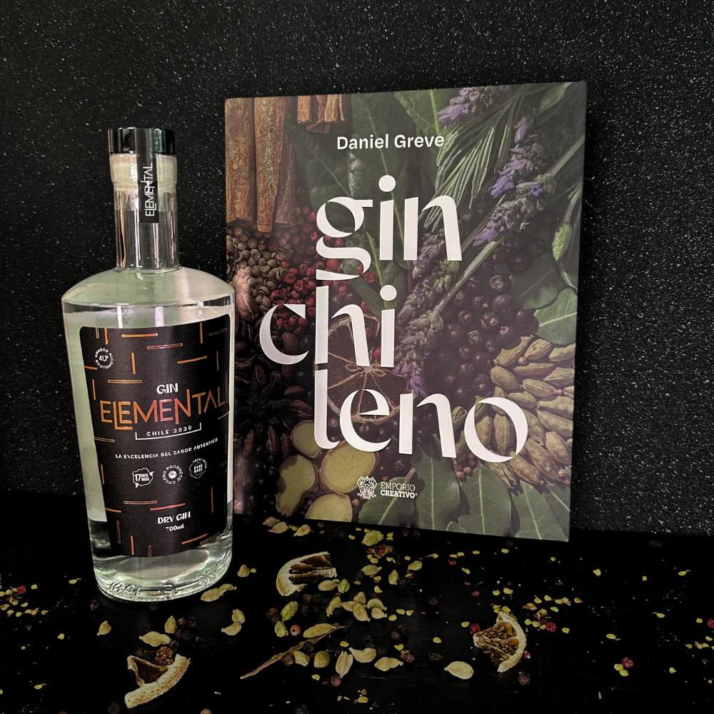 Pack Gin: Libro del Gin Chileno + Gin Elemental Dry