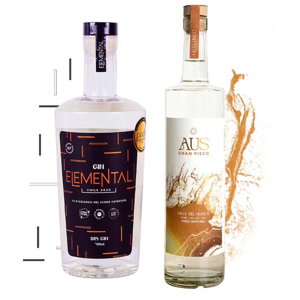 Pack Duo Gin Elemental Dry + Pisco AUS