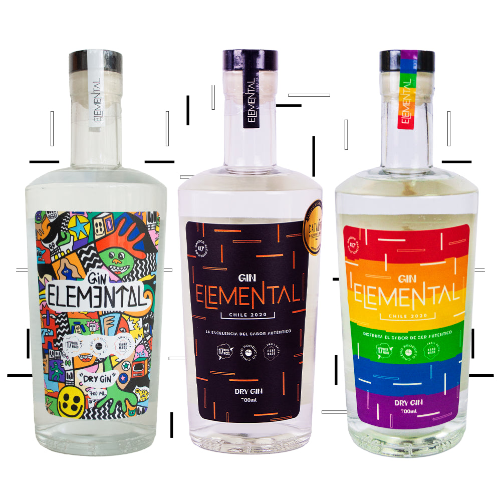 Pack Triple Gin Elemental Dry
