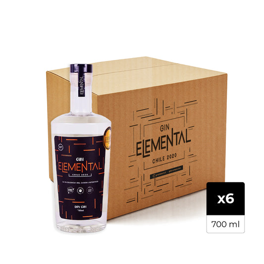 Caja de 6 botellas Gin Elemental Dry