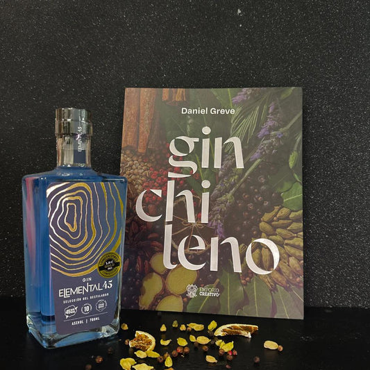 Pack Gin Chileno: Libro + Gin Elemental 45